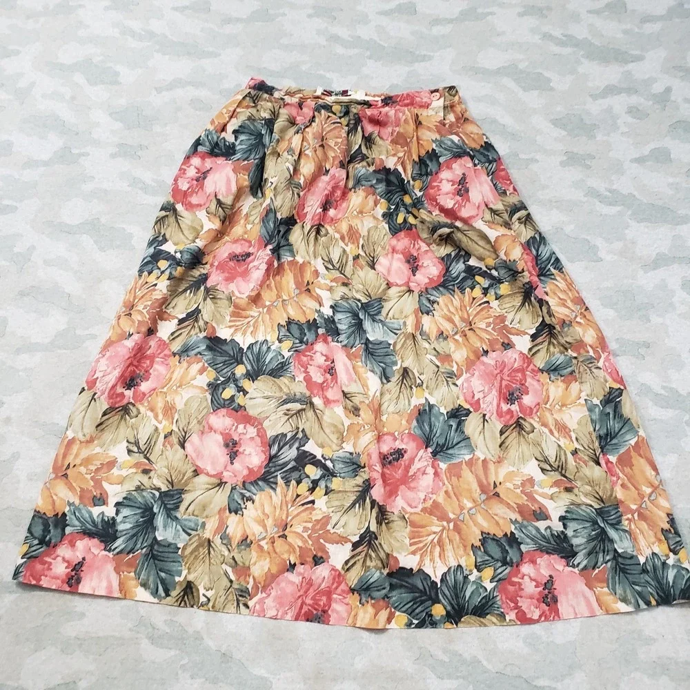 Vintage Orvis Skirt Womens 8 Multicolor Maxi Outdoors‎